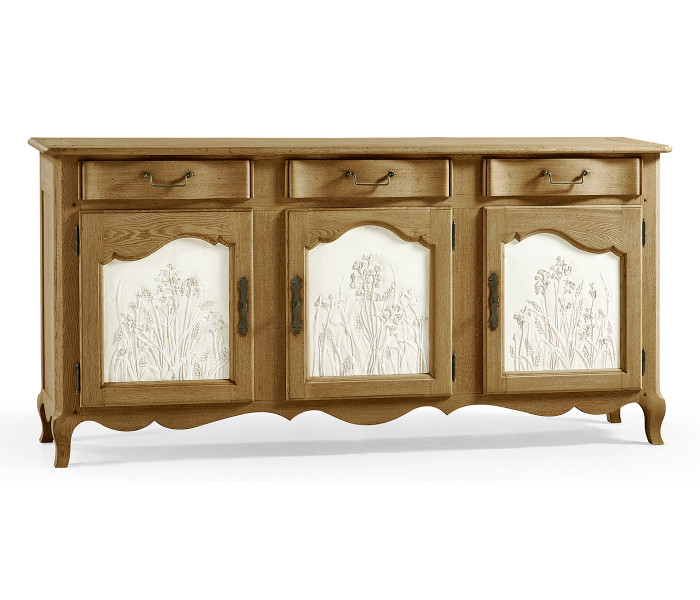 Sundial Floral Three Door Buffet