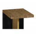 Rectangular Cut-Out Oak End Table