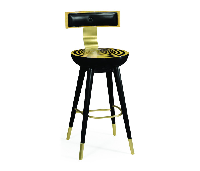 Swivel Bar Stool With Back Support