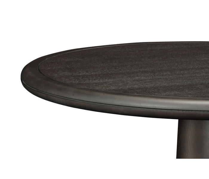 Round Dark Brown Ash Dining Table 41