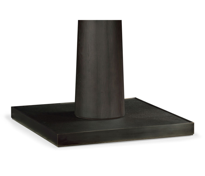 Round Dark Brown Ash Dining Table 41