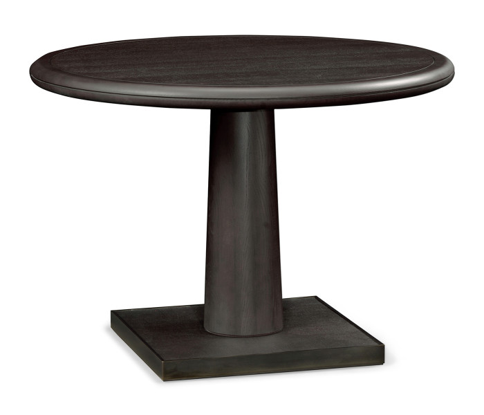 Round Dark Brown Ash Dining Table 41