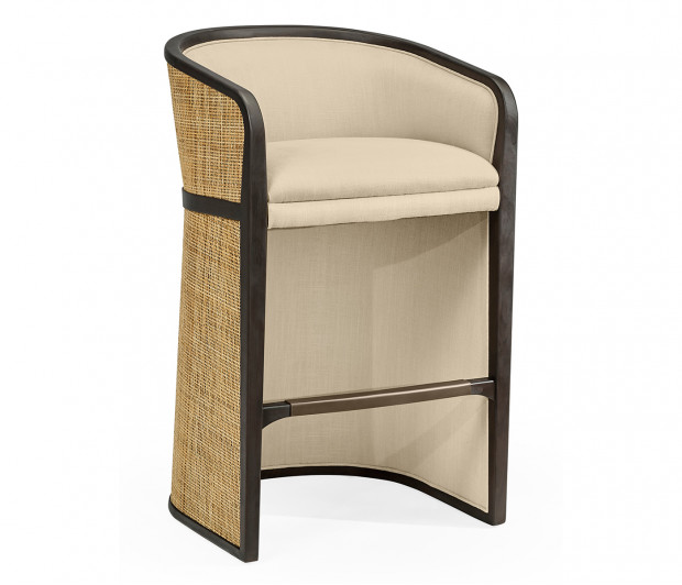 Dark Brown Ash Tub Bar Stool