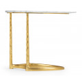 Fusion Brass Sofa Table With Marble Top