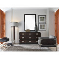 Large Campaign Style Dark Santos Rosewood Chest Of Six Drawers