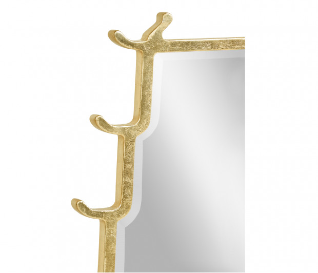 Asian Fusion Dorado Bronze Floor Standing Mirror