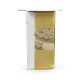 Fusion White Marble & Brass End Table