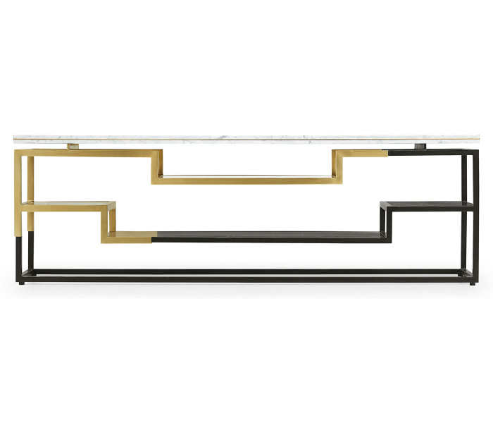 Fusion Low Bronze & Brass Console