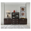 Campaign Style Dark Santos Rosewood Storage Cabinet