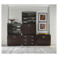 Campaign Style Dark Santos Rosewood Storage Cabinet
