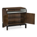 Campaign Style Dark Santos Rosewood Bedside Cabinet