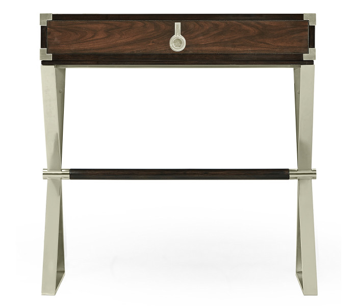 Campaign Style Dark Santos Rosewood Flip-Top Desk