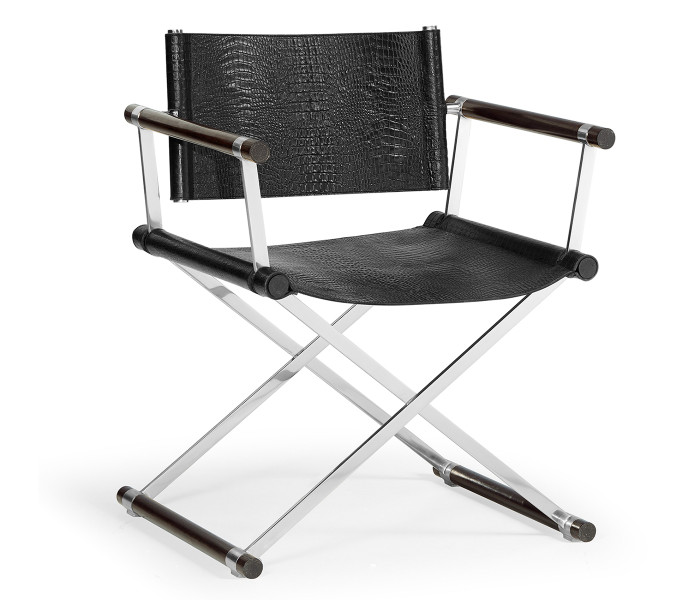 Campaign Style Charcoal Directors Chair