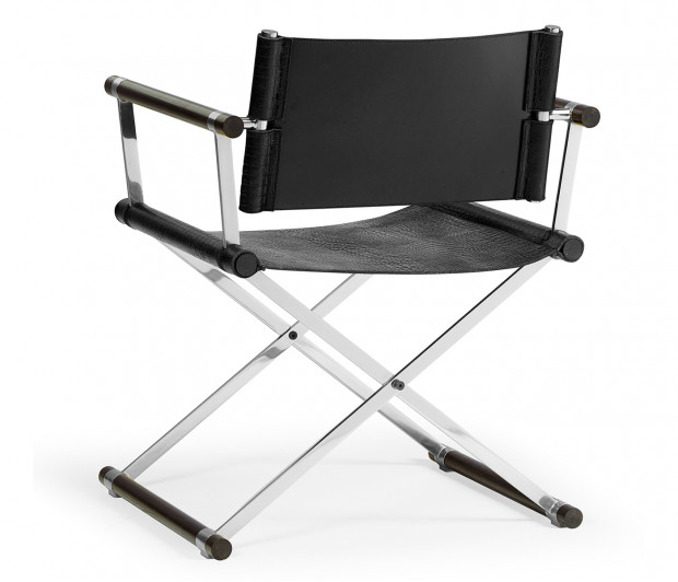 Campaign Style Charcoal Directors Chair