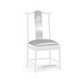 Fusion White Gloss & Stainless Steel Dining Side Chair