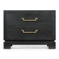 Fusion Ebonized Oak Nightstand With Drawers