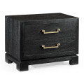 Fusion Ebonized Oak Nightstand With Drawers