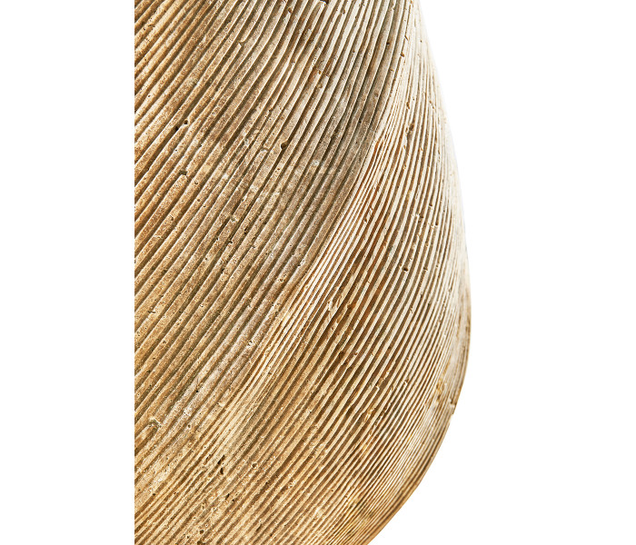 Water Leeward Carved Travertine Base