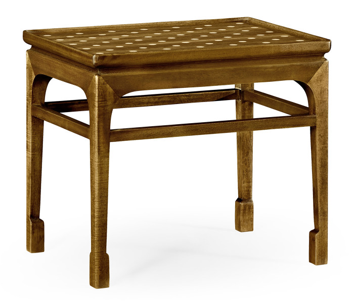 Leyburn Natural Acacia & Polka Dot Mini Table