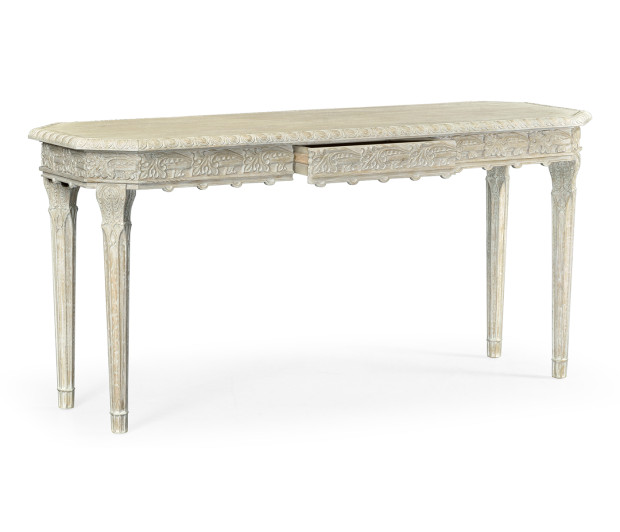 Bellefontaine Venetian White Oak Console Table