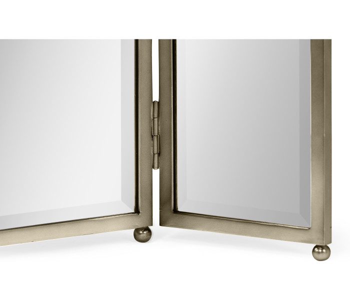 Triple Bronzed Stainless Steel Dressing Table Mirror