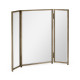 Triple Bronzed Stainless Steel Dressing Table Mirror