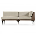 Tan Rattan Left Two-Seat Sofa Sectional 67