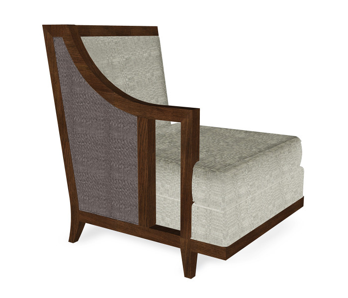 Walnut & Dark Grey Rattan Right One-Seat Sofa Sectional 29