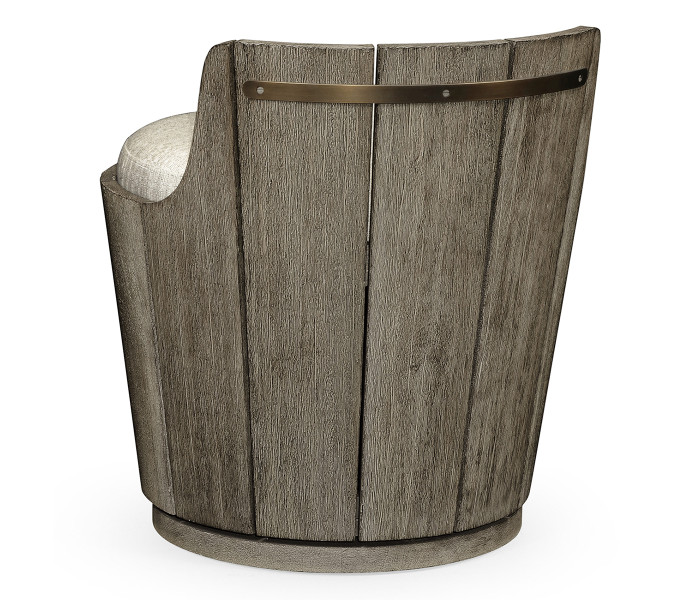 Swivel Grey Storage Bucket Stool