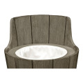 Swivel Grey Storage Bucket Stool