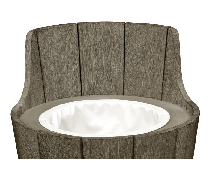 Swivel Grey Storage Bucket Stool