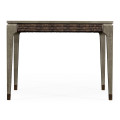 Square Grey & Rattan Dining Table 40