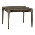 Square Grey & Rattan Dining Table 40