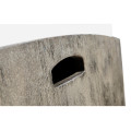 Rectangular Grey & Faux White Marble Storage End Table