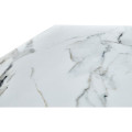 Rectangular Grey & Faux White Marble Storage End Table
