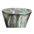 Horn Shaped Faux Black & Grey Marble End Table