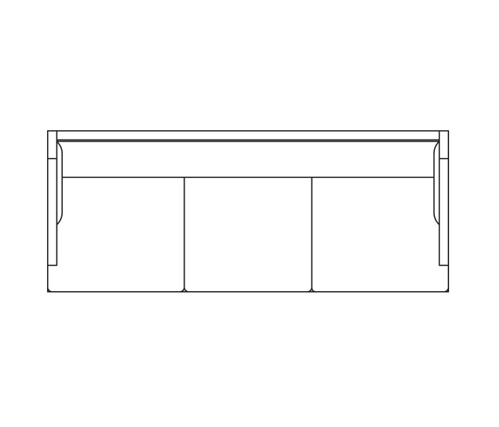 Hampton Rattan Three-Seat Sofa