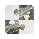 Faux Black & Grey Marble Puzzle Piece Side Table