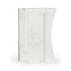 Faux White & Grey Marble Puzzle Piece Side Table