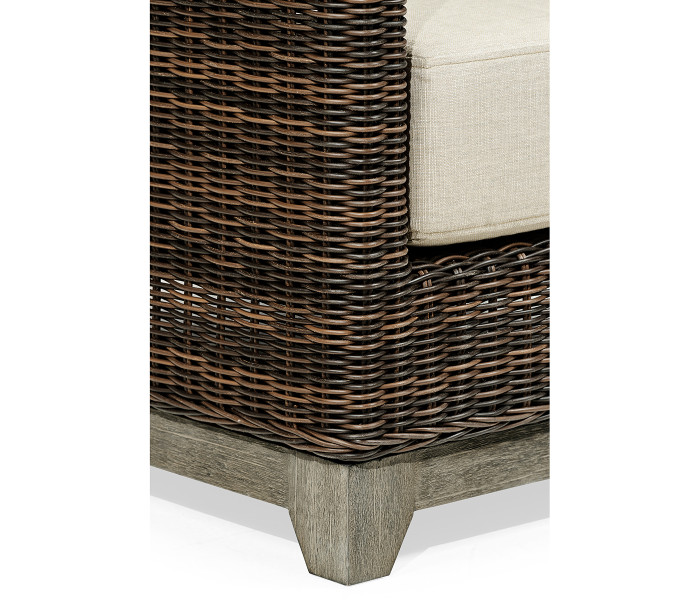 Grey & Rattan Chair