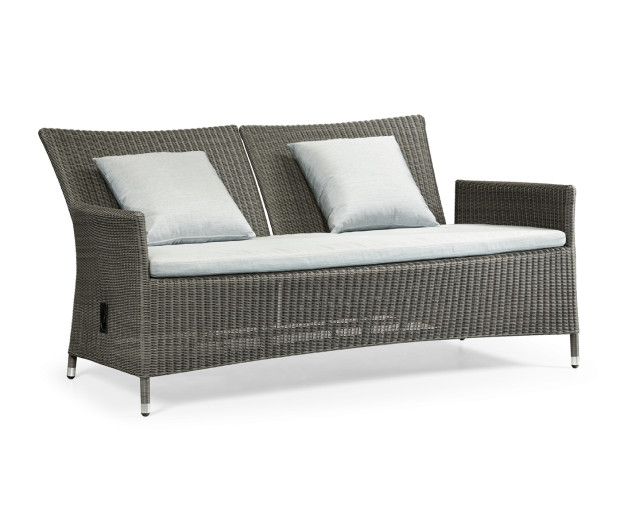 Panama Rattan Two-Seat Sofa with Reclining Back