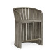 Slatted Grey Tub Counter Stool