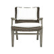 Grey And Rattan Lounge Chair